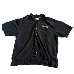 Victory Motorcycles Short Sleeve Button Up Shirt Mens XXL Black‎ Embroidered